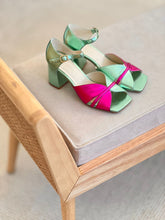 MAQUIS SANDALS - GREEN AND FUCHSIA