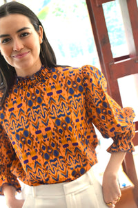 BRUNA BLOUSE - MUSTARD FLOWER