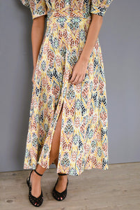 VESTIDO JIMENA - IKAT AMARILLO -