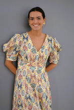 Load image into Gallery viewer, VESTIDO JIMENA - IKAT AMARILLO -
