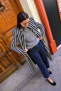 FILIPA COAT - NAVY STRIPES - PREORDER NOVEMBER 14