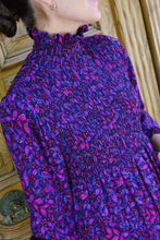 OLIVIA DRESS - FUCHSIA AND PURPLE FLOWERS -