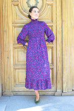 OLIVIA DRESS - FUCHSIA AND PURPLE FLOWERS -