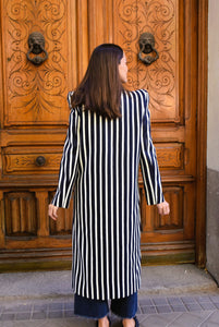 FILIPA COAT - NAVY STRIPES - PREORDER NOVEMBER 14