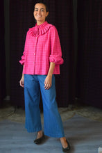 BLUSA TELMA - PATA DE GALLO FUCSIA -