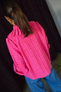 BLUSA TELMA - PATA DE GALLO FUCSIA -