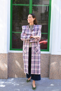 FILIPA COAT - PINK TARTAN - PREORDER NOVEMBER 8 -