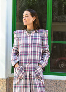 FILIPA COAT - PINK TARTAN - PREORDER NOVEMBER 8 -