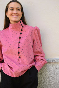 BLUSA VICTORIA - LUNARES ROSA