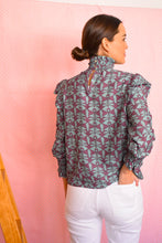 Load image into Gallery viewer, BLUSA NIZA - VERDE/BERENJENA
