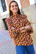 BLUSA MICAELA - FLORES GRANATE -