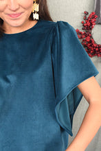 BLUSA FILIPA - TERCIOPELO VERDE -