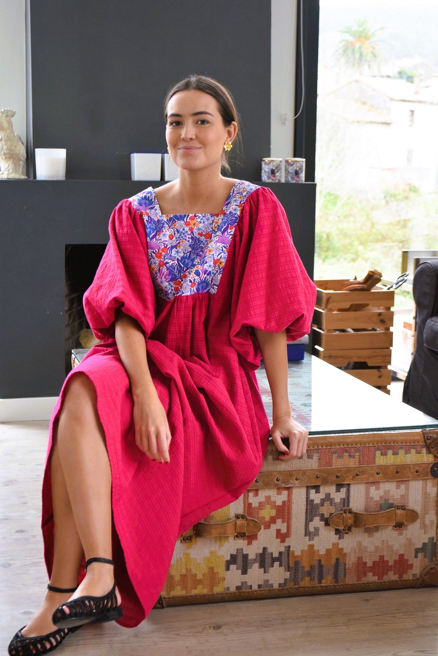 VESTIDO SIMONETA - FUCSIA -