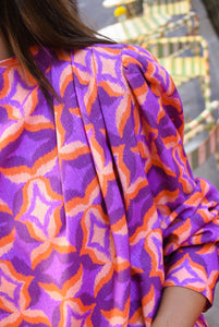 BLUSA MICAELA - MORADO Y NARANJA -