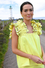 Load image into Gallery viewer, TOP FRIDA - VICHY FLUOR AMARILLO -
