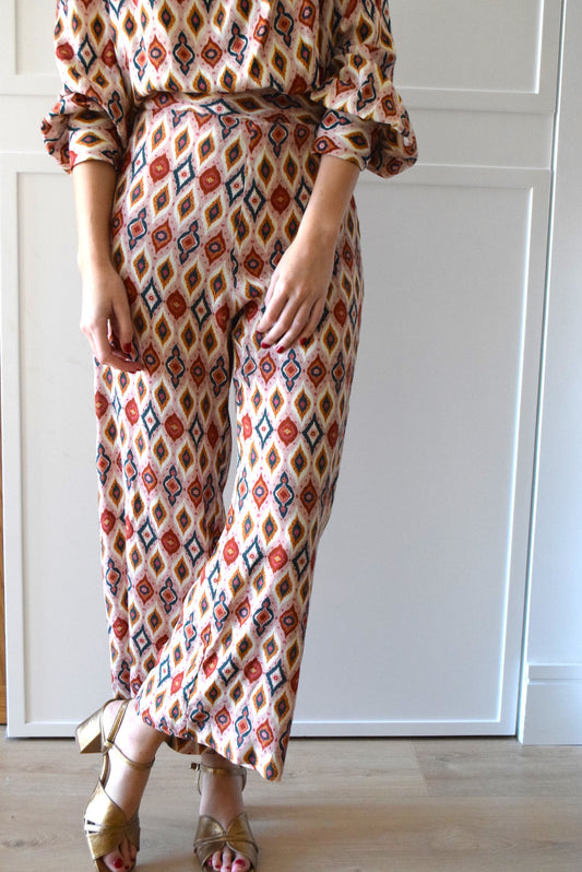 SUN PANTS - IKAT PINK -