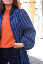 EUGENIA COAT - BLUE STRIPES - PREORDER NOVEMBER 14