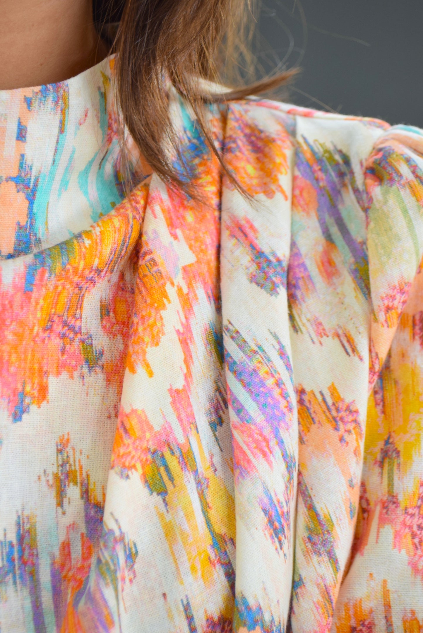 MICAELA BLOUSE - RAW IKAT -