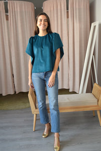 BLUSA TERCIOPELO VERDE