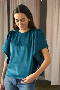 BLUSA TERCIOPELO VERDE