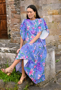 VESTIDO FILIPA - FLOR AZUL -