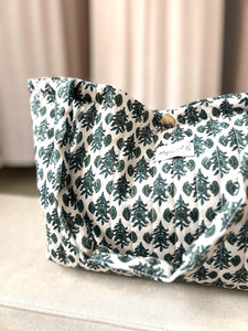 BOLSO SIENNA  - FLORES VERDES tu