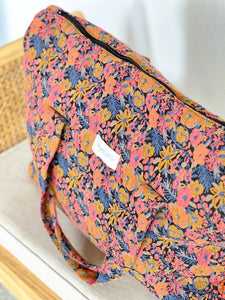 BOLSA CAROLA -  FLORES NARANAJAS -