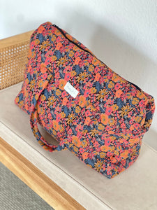 BOLSA CAROLA -  FLORES NARANAJAS -