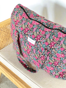 BOLSA CAROLA -  FLORES ROSAS -